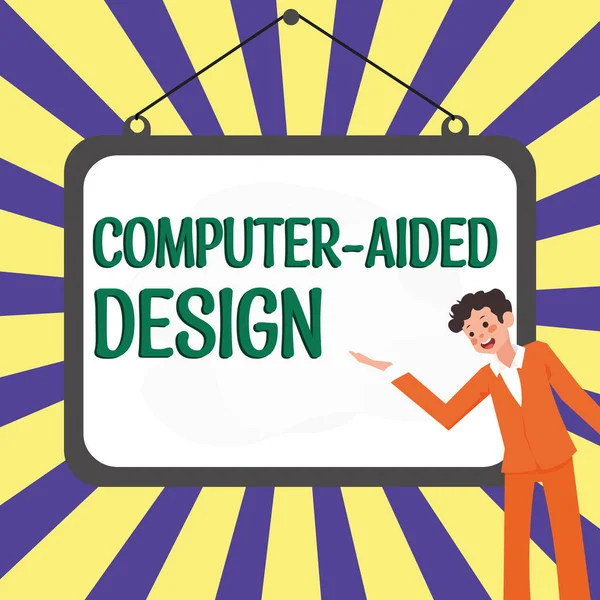 Концептуальный Дисплей Computer Aided Design Business Showcase Cad Industrial Designing — стоковое фото