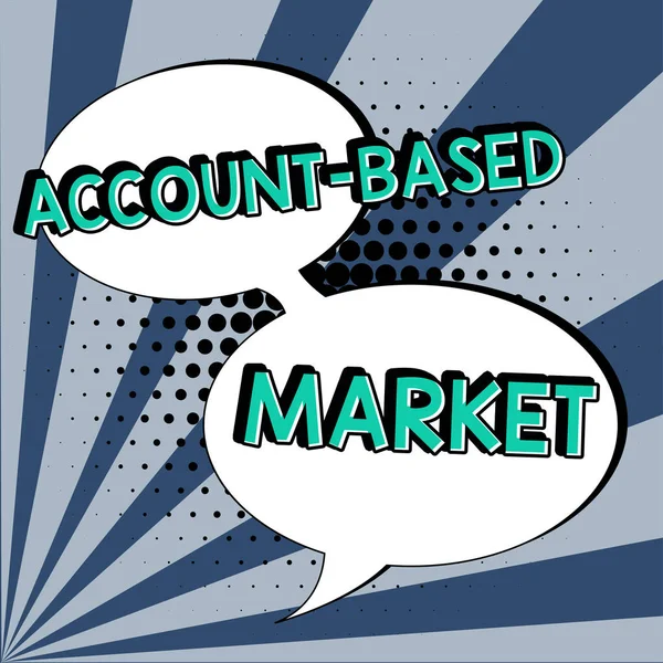 Légende Textuelle Présentant Account Based Market Business Présente Des Ressources — Photo