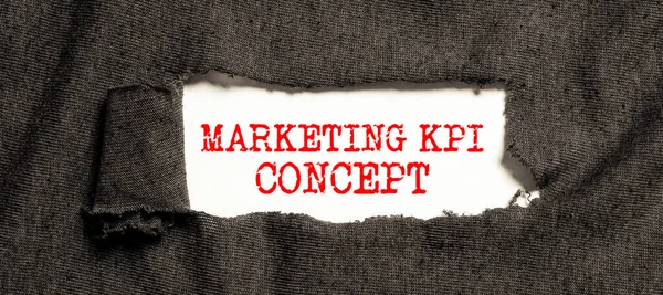 Sign Exibindo Marketing Kpi Concept Business Abordagem Medir Eficiência Das — Fotografia de Stock