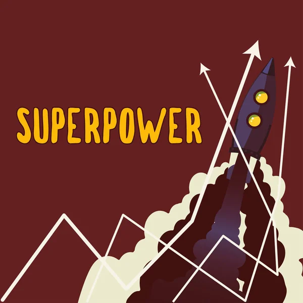 Metin Superpower Konsepti Metin Yazma Bir Tür Güç Veya Yetenek — Stok fotoğraf