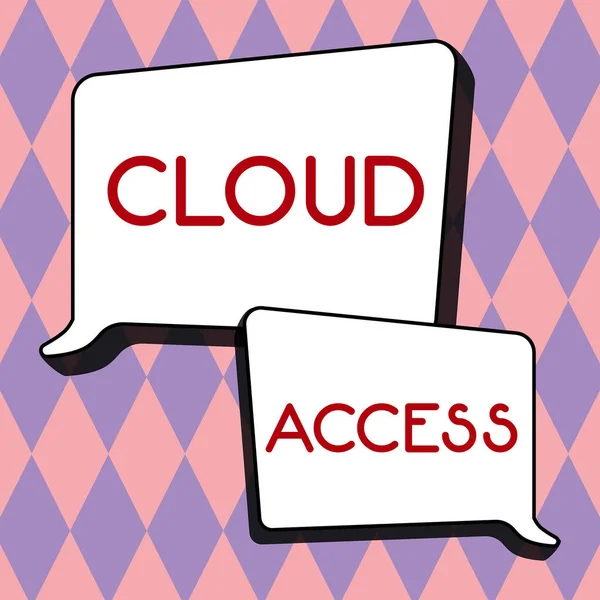 Handschrift Cloud Access Business Idee Software Tool Tussen Organisatie Provider — Stockfoto