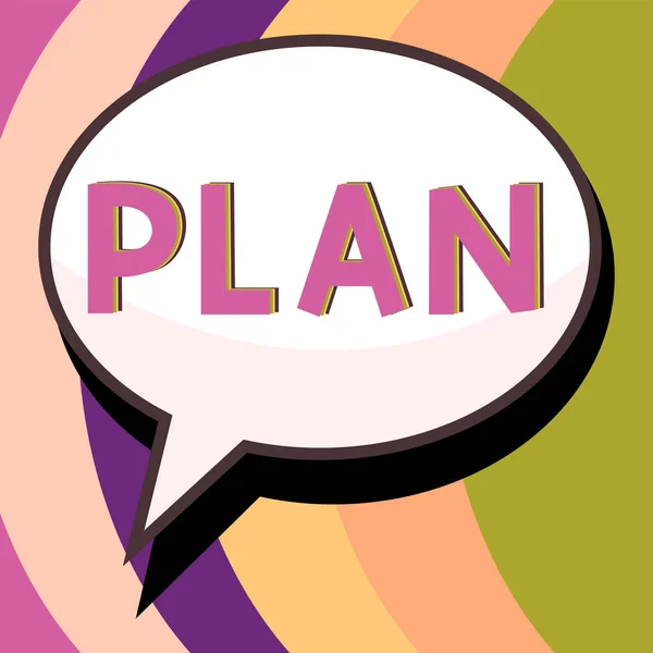 Conceptueel Bijschrift Plan Word Written Start Van Een Gedetailleerd Voorstel — Stockfoto