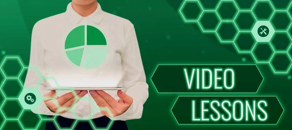 Video Lessons Conceptual Photo Online Education Material Subject Viewing Learning — 스톡 사진