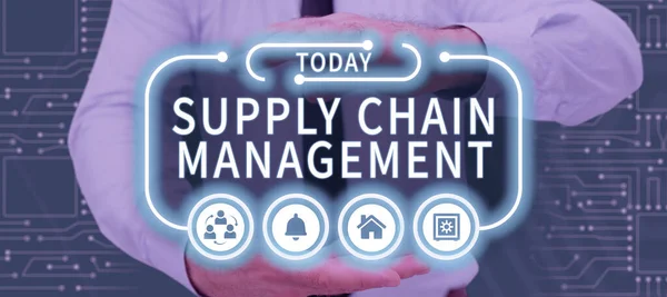 Tekst Met Inspiratie Supply Chain Management Internet Concept Aspecten Van — Stockfoto
