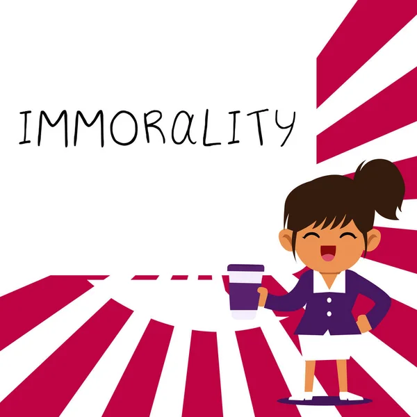 Exibição Conceitual Imoralidade Conceito Significando Estado Qualidade Ser Imoral Maldade — Fotografia de Stock
