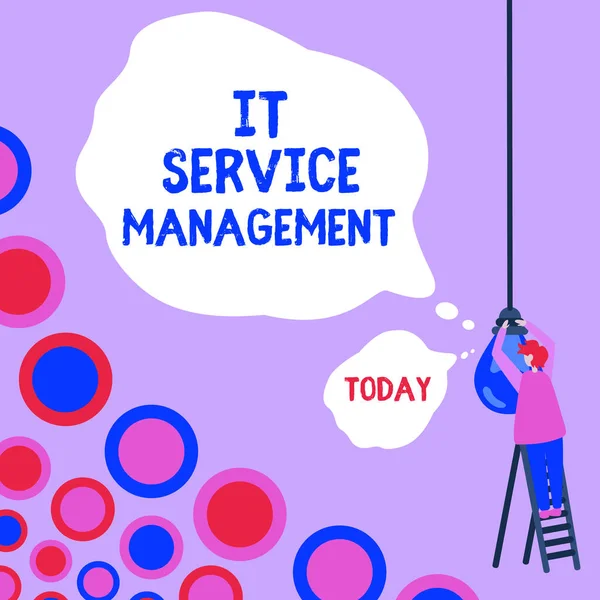 Leyenda Conceptual Service Management Concepto Que Significa Proceso Alinear Los — Foto de Stock