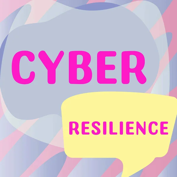 Handskrift Text Cyber Resilience Word Skrivet Mått Hur Väl Ett — Stockfoto