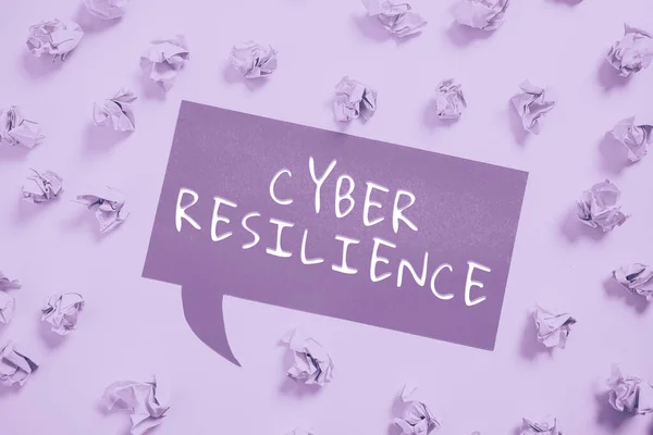 Cyber Resilience 표시하는 얼마나 사이버 공격을 관리할 수있는지에 인터넷 — 스톡 사진