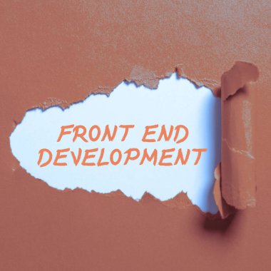 El yazısı metni Front End Geliştirme, İş genel görünümü kullanıcının görmesi için veriyi grafik arayüzüne dönüştürme