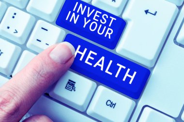 Sağlığınıza, İşinize Yatırım Yapın fikrini sunan metin başlığı Sağlıklı Yaşam Biçimli Kaliteli Bir Yiyecek Yaşa