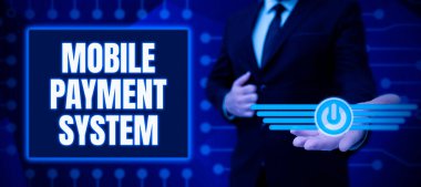 Mobil Ödeme Sistemi, İş Vitrini Ödeme hizmetini mobil aygıtlar aracılığıyla gösteren metin