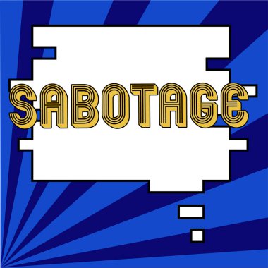 İşverenler tarafından kullanılan araç ve gereçlerin kavramsal gösterimi Sabotaj, kavramsal fotoğraf imhası