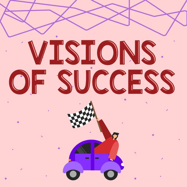 Tanda Tulisan Tangan Visions Success Ide Bisnis Hasil Akhir Yang — Stok Foto