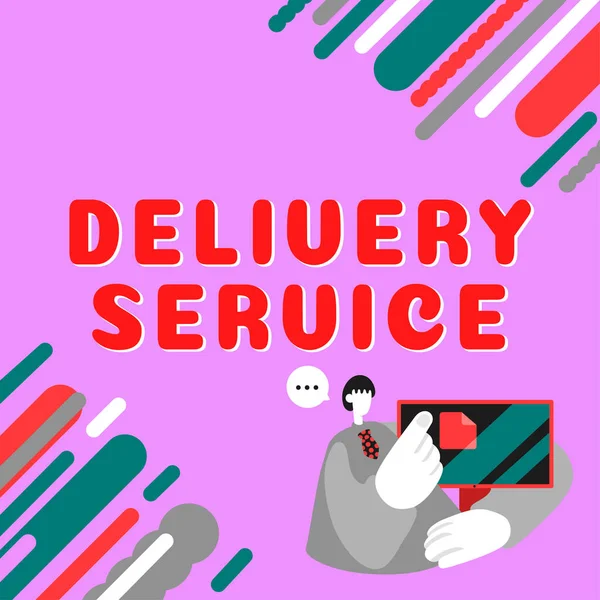 Tekst Met Inspiratie Delivery Service Concept Betekent Handeling Van Het — Stockfoto
