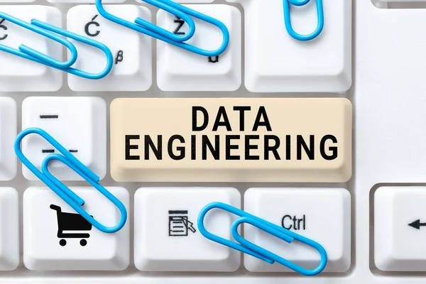 Натхнення Показує Знак Data Engineering Бізнес Підхід Наука Про Дані — стокове фото