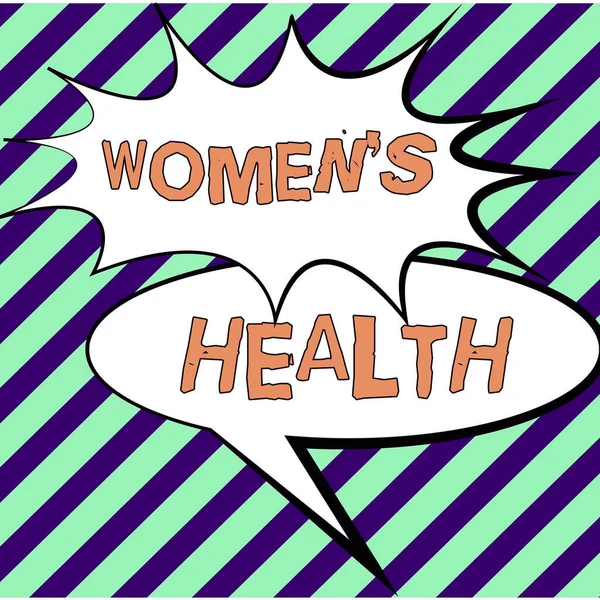 Text Tecken Som Visar Kvinnor Hälsa Affärsidé Kvinnor Fysisk Hälsa — Stockfoto