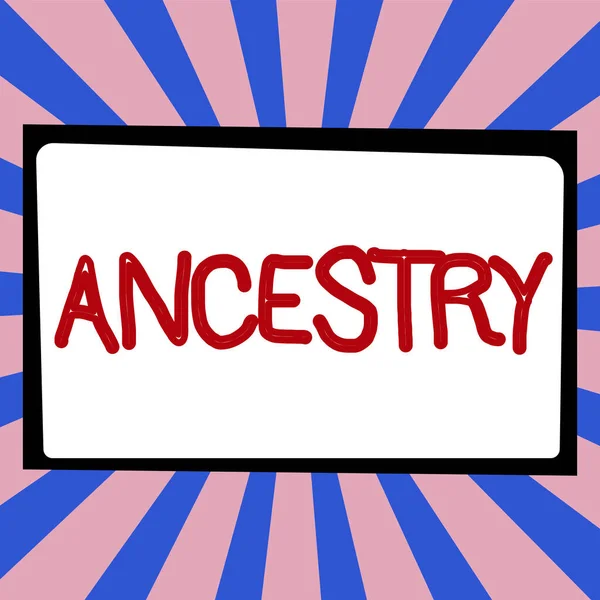 Metin Ancestry Business Bir Fenomen Nesne Fikri Veya Tarzının Tarihini — Stok fotoğraf