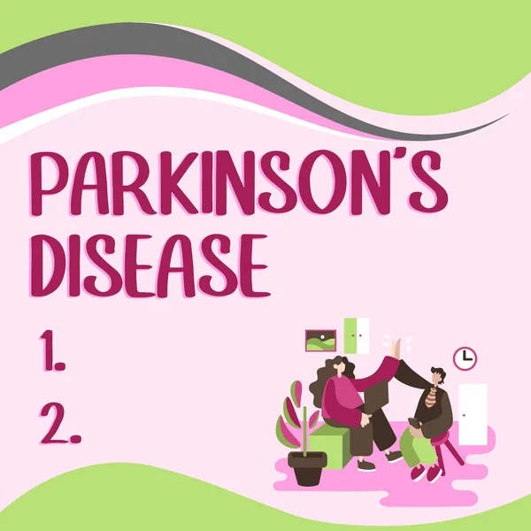 Texto Que Mostra Inspiração Doença Parkinsons Ideia Negócio Distúrbio Sistema — Fotografia de Stock