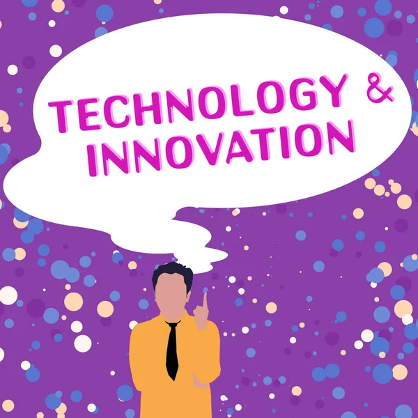 Conceptual Caption Technology Innovation Word Application Better Solution New Market — Stock fotografie