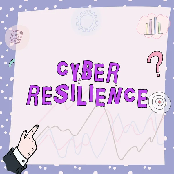 Tekst Der Viser Inspiration Cyber Resilience Internet Concept Foranstaltning Hvor - Stock-foto