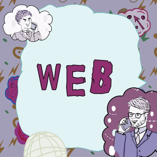 Logga Som Visar Webben Business Visa Upp Ett System Internetservrar — Stockfoto