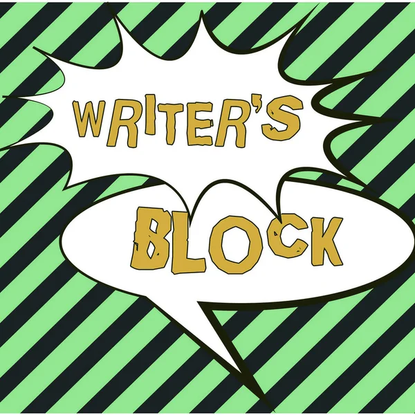 Writer Block Business Showcase Condizione Non Riuscire Pensare Cosa Scrivere — Foto Stock