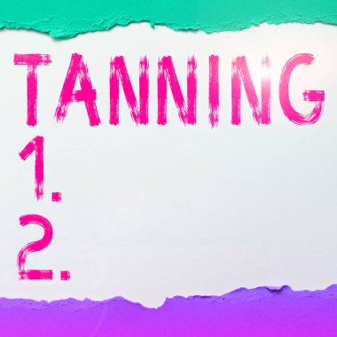 El yazısı işareti: Bronzlaşma, İnternet Güneş 'e maruz kaldıktan sonra deri dokularının doğal olarak kararması