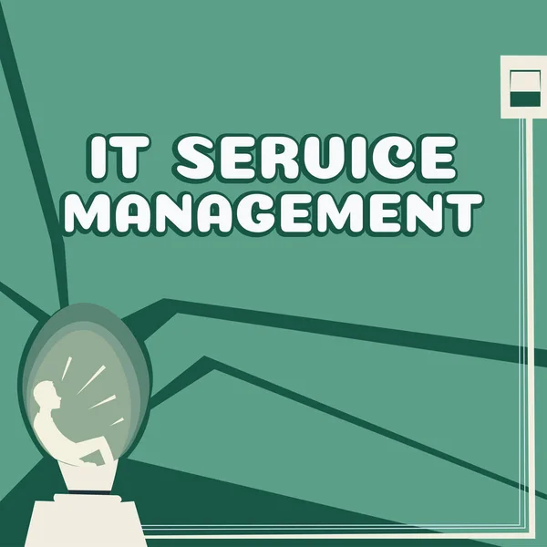 Texto Que Mostra Inspiração Service Management Word Para Processo Alinhamento — Fotografia de Stock