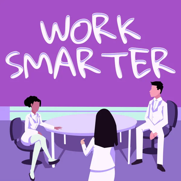 Konceptuell Bildtext Arbete Smartare Affärsidé Effektivitet Var Smart Ditt Jobb — Stockfoto