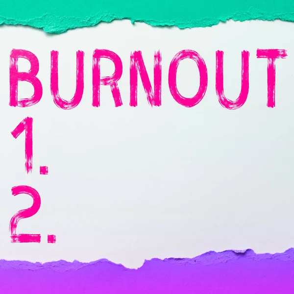 Conceptuele Bijschrift Burnout Conceptuele Foto Gevoel Van Fysieke Emotionele Uitputting — Stockfoto