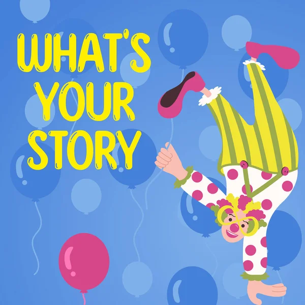 Inspiráló Szöveg Whats Your Story Üzleti Áttekintés Arra Kér Valakit — Stock Fotó