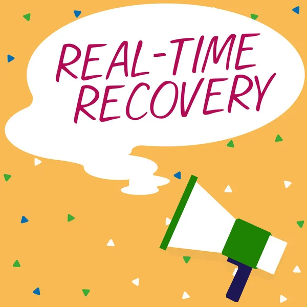 Schreiben Anzeige Von Text Real Time Recovery Internet Konzept Maximalen — Stockfoto
