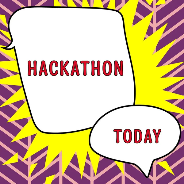 Konceptuální Zobrazení Hackathon Internet Koncepce Událost Kde Velký Počet Lidí — Stock fotografie
