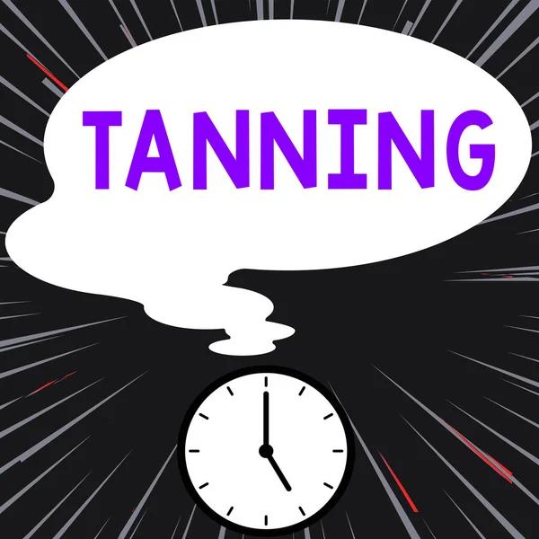 Inspiração Mostrando Sinal Tanning Conceito Negócio Escurecimento Natural Dos Tecidos — Fotografia de Stock