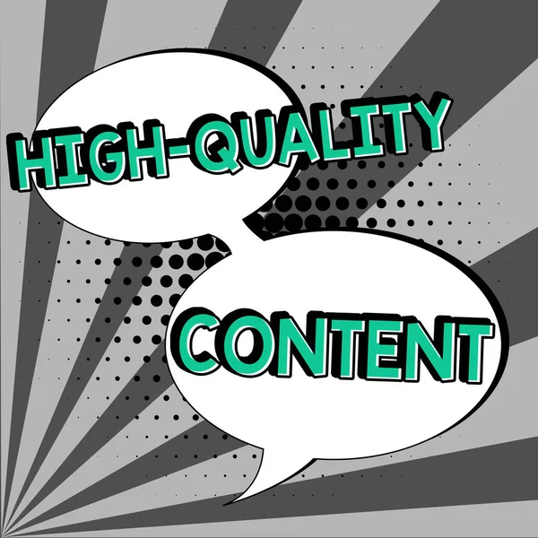 Writing Displaying Text High Quality Content Business Approach Website Useful — Stock Photo, Image