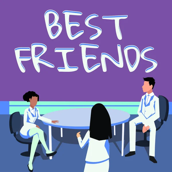 Escrevendo Exibindo Texto Best Friends Word Person You Value Other — Fotografia de Stock