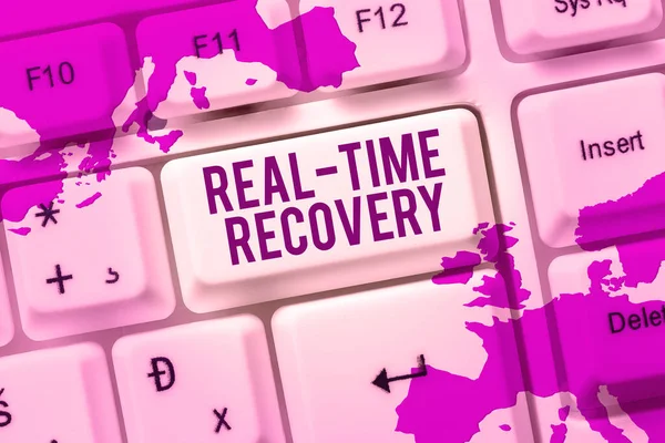 Yazısı Metni Real Time Recovery Yaklaşımı Son Verilerin Kurtarılabileceği Maksimum — Stok fotoğraf