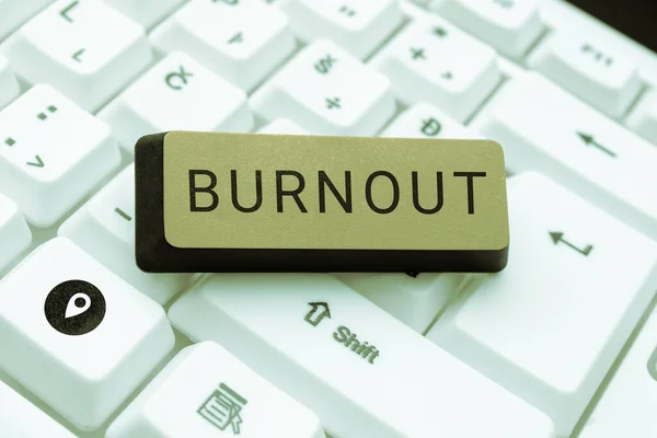 Conceptuele Bijschrift Burnout Zakelijk Overzicht Gevoel Van Fysieke Emotionele Uitputting — Stockfoto
