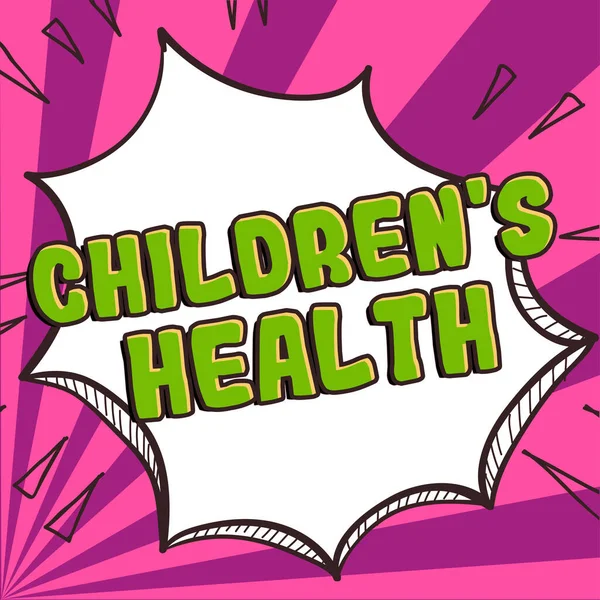 Inspiracja Wykazująca Oznaka Zdrowia Dzieci Słowo Dziecko Warunek Bycia Wolnym — Zdjęcie stockowe