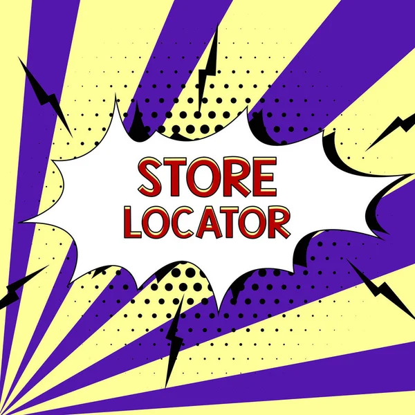 Scrittura Visualizzazione Del Testo Store Locator Approccio Business Conoscere Numero — Foto Stock