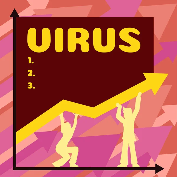 Text Zobrazující Inspiraci Virus Word Napsaný Infekčním Agens Který Skládá — Stock fotografie