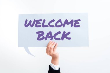 Tekrar Hoşgeldiniz, İş Konsepti Sıcak Selamlar Geldi Memnuniyetle Kabul Edildi