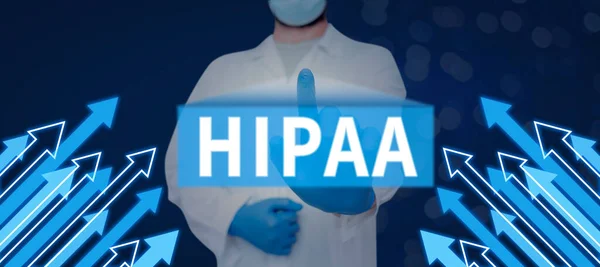 Текст Hipaa Business Concept Acronym Означає Охорона Здоров — стокове фото