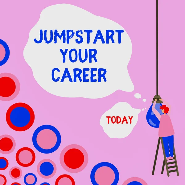 Написание Отображения Текста Jumpstart Your Career Business Concept Make Work — стоковое фото