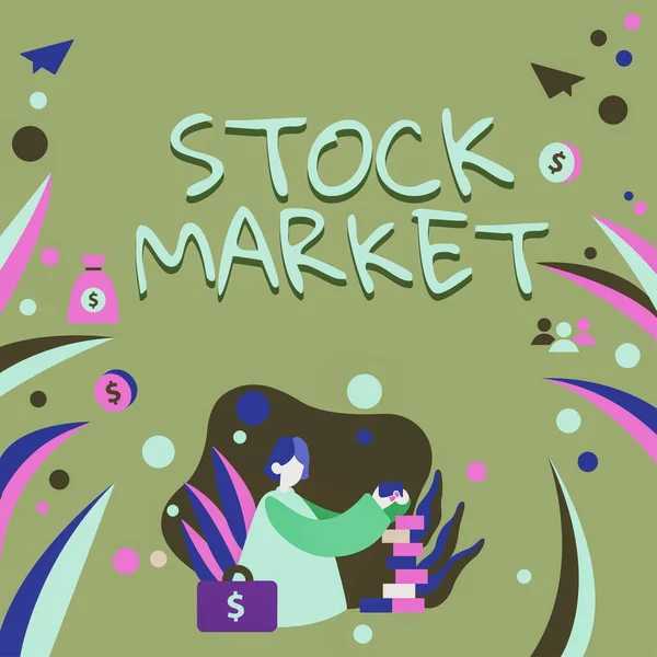 Концептуальный Дисплей Фондовый Рынок Бизнес Идея Особый Рынок Акции Облигации — стоковое фото