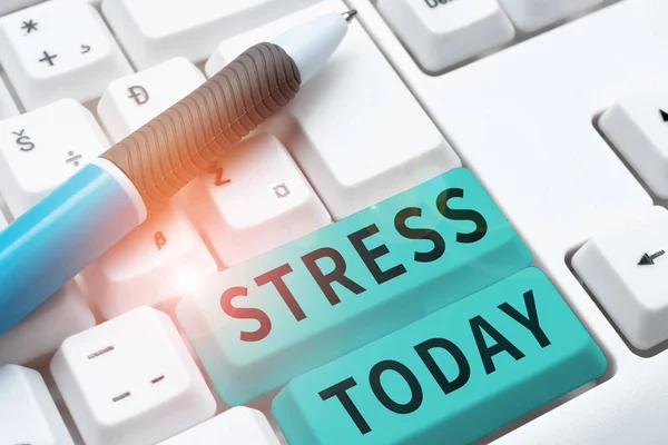 Stress Internet Konzept Ein Physikalischer Chemischer Oder Emotionaler Faktor Der — Stockfoto