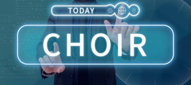 El yazısı korosu, iş konsepti bir grup şarkı söylemek için organize edildi.