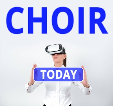 El yazısı korosu, kavram demek, koro şarkıları söylemek için organize olmuş bir grup demek.