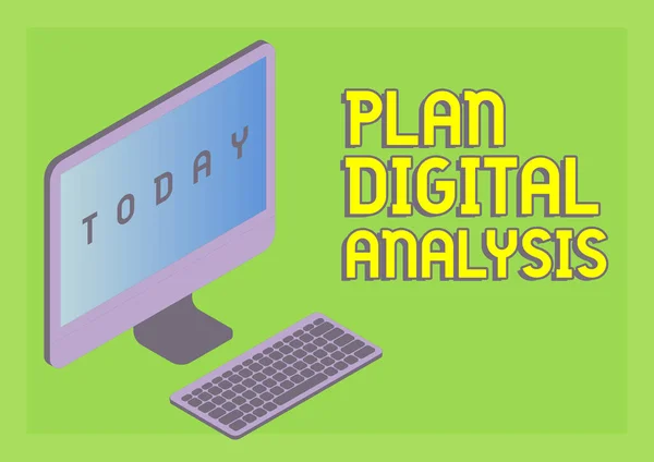 Yazması Planı Dijital Analizi Genel Bakış Analizi Nitel Nicel Sayısal — Stok fotoğraf