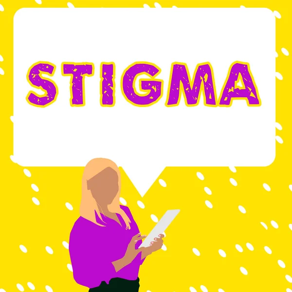 Scrivere Visualizzando Testo Stigma Foto Concettuale Sensazione Disapprovazione Che Maggior — Foto Stock